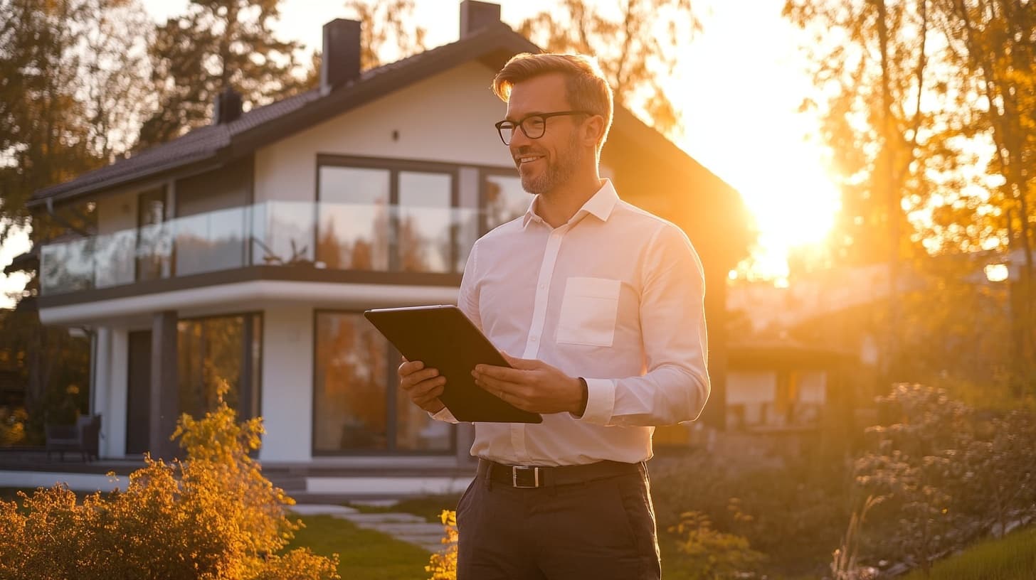 Fastighetskonsult utanför villa